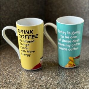 Kitschy Coffee Mugs - Pair